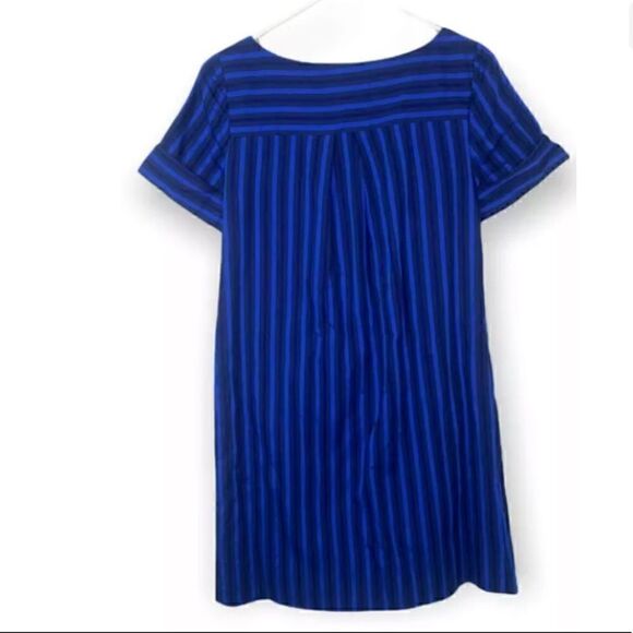 Anthropologie HD In Paris Size: 00 Cerulean Stripes Shift Short Sleeve Dress - Picture 2 of 6